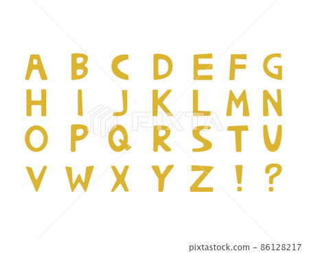 Handwritten alphabet vector illustration capital letters Handwritten alphabet vector illustration capital letters 86128217