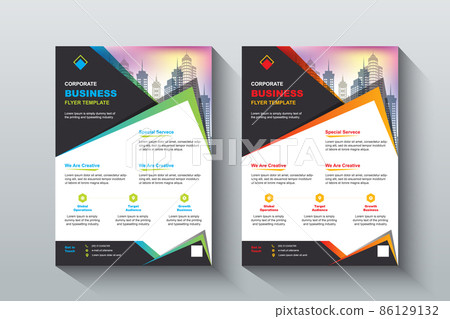 Corporate Business flyer Design Template concept Idea. Corporate Business flyer Design Template concept Idea. 86129132