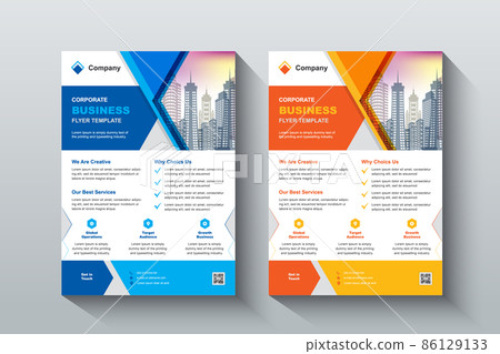 Corporate Business flyer Design Template concept Idea. 86129133