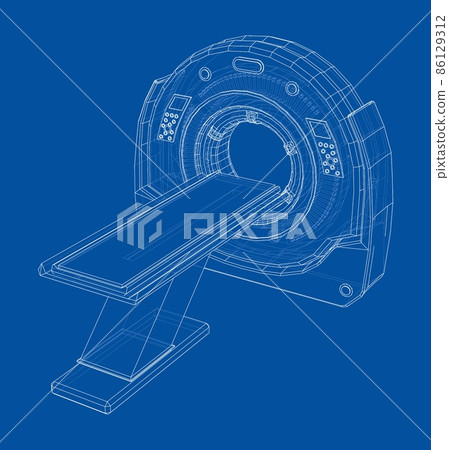 3d illustration of a MRI machine 86129312