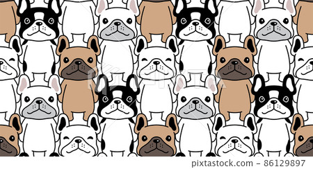 dog seamless pattern french bulldog vector puppy pet breed cartoon repeat wallpaper doodle tile background illustration scarf design isolated dog seamless pattern french bulldog vector puppy pet breed cartoon repeat wallpaper doodle tile background illustration scarf design isolated 86129897