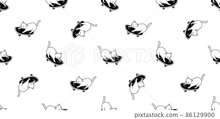 cat seamless pattern skateboard kitten vector calico skating surf skate extreme sport breed neko cartoon character pet tile background repeat wallpaper scarf isolated illustration doodle design cat seamless pattern skateboard kitten vector calico skating surf skate extreme sport breed neko cartoon character pet tile background repeat wallpaper scarf isolated illustration doodle design 86129900