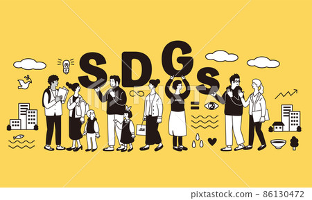 A simple illustration inspired by the SDGs A simple illustration inspired by the SDGs 86130472