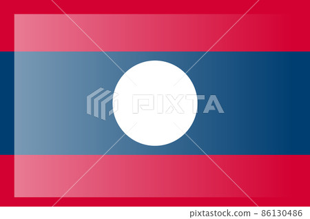 Flag of Laos. Accurate dimensions, element proportions and colors. Flag of Laos. Accurate dimensions, element proportions and colors. 86130486