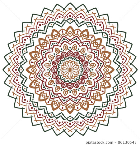 Autumn Mandala Unique Work of Art for Your Home Stock Photo