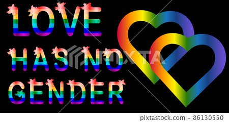 inscription in rainbow letters, lgtb concept 86130550