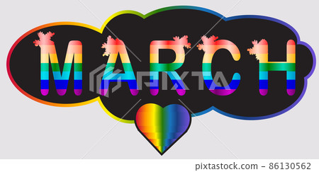 inscription in rainbow letters, lgtb concept 86130562