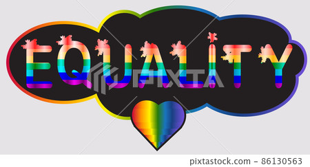 inscription in rainbow letters, lgtb concept 86130563