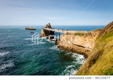 Rock of the Virgin and seaside in biarritz 86130677