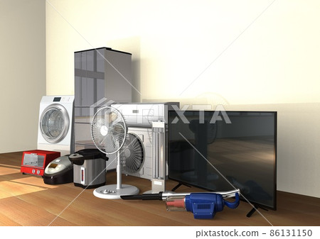 電器 家電 電器室(3DCG圖像) 電器 家電 電器室(3DCG圖像) 86131150