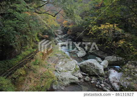 Kochi Prefecture Autumn Nakatsu Gorge Kochi Prefecture Autumn Nakatsu Gorge 86131927