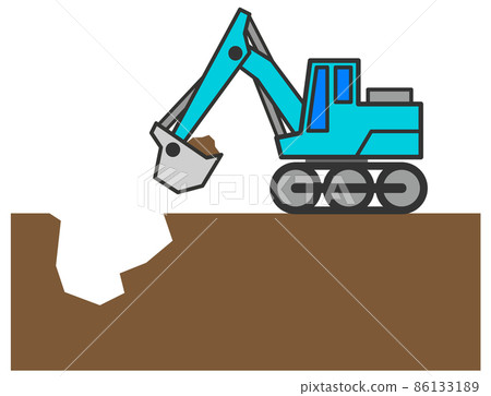 重型設備在工作現場挖掘土壤的插圖 86133189