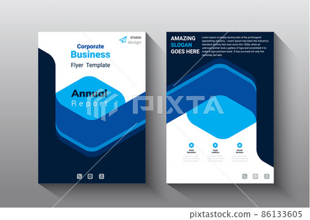 Annual Report Layout Design Template concept idea 86133605