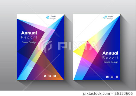 Annual Report Layout Design Template concept idea 86133606