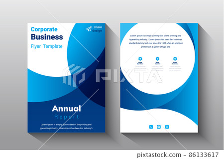 Annual Report Layout Design Template concept idea 86133617