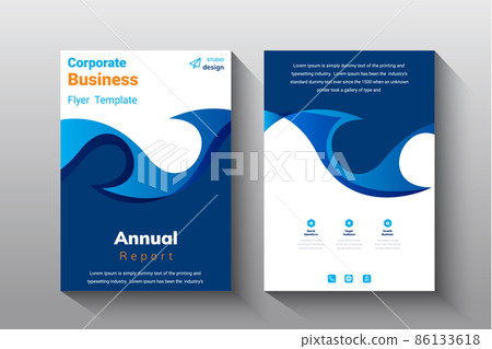 Annual Report Layout Design Template concept idea 86133618