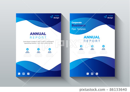 Annual Report Layout Design Template concept idea 86133640
