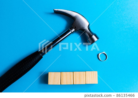 Hammer kick ring for the production of jewelry. Destruction of jewelry 86135466