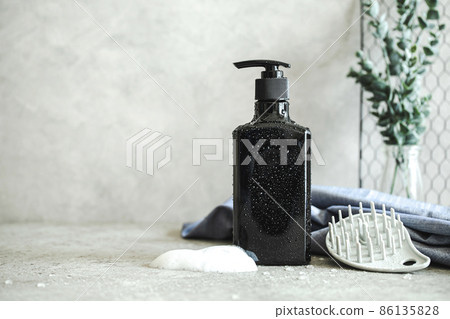Shampoo bottle hair care image material Shampoo bottle hair care image material 86135828