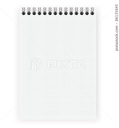 Blank realistic dots notebook 86135845