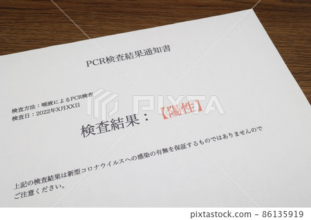 PCR檢測結果通知 PCR檢測結果通知 86135919