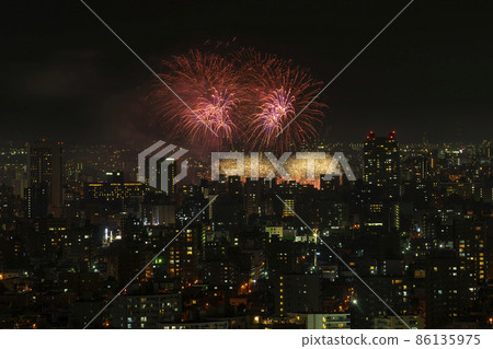 Night view and fireworks 20 Night view and fireworks 20 86135975