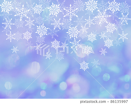雪花剪影和冬天抽象背景 雪花剪影和冬天抽象背景 86135997