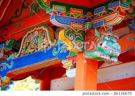 Chokozan Myohonji, a nationally designated important cultural property, the dragon's crotch and the dragon's nose 1 in the shape of a dragon 86136670