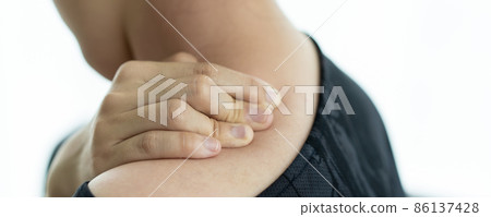 Woman having a health problem concept. Woman having a health problem concept. 86137428