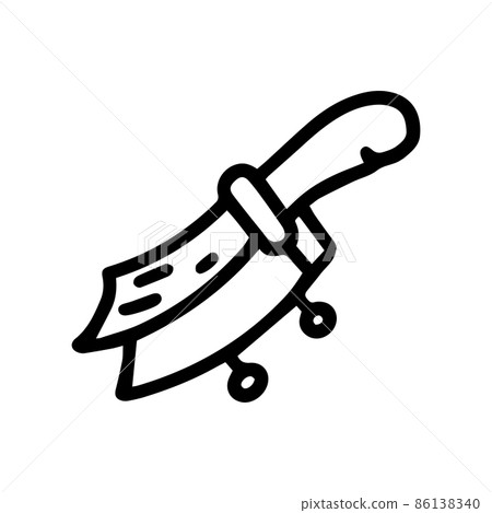 fishing knife line vector doodle simple icon 86138340
