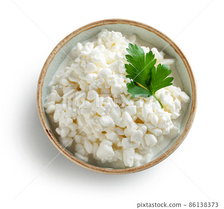 bowl of cottage cheese bowl of cottage cheese 86138373
