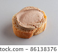 bread slice with liver pate 86138376
