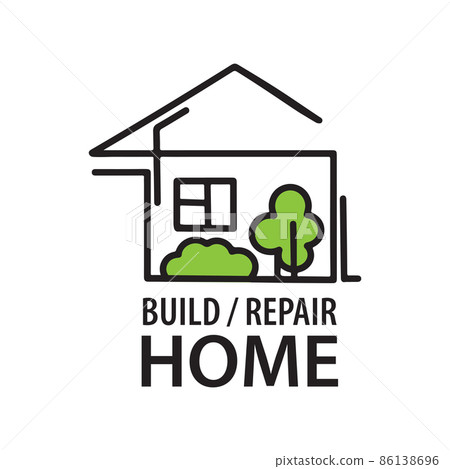 vector logo of a house construction company 86138696