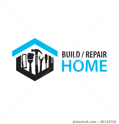 vector logo of a house construction company vector logo of a house construction company 86138726