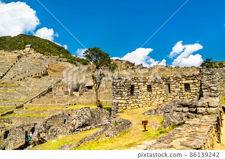 Ancient Incan city of Machu Picchu in Peru 86139242