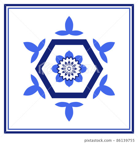Azulejos portuguese traditional ornamental tile Azulejos portuguese traditional ornamental tile 86139755