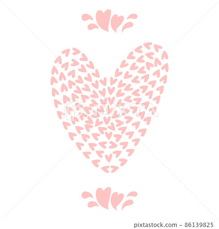 Cute hand pink hearts for valentine day Cute hand pink hearts for valentine day 86139825