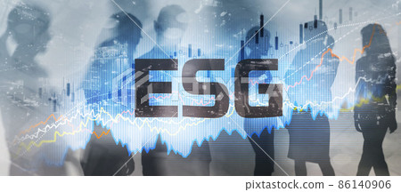 ESG Environment social governance investment mixed media business concept on abstract background ESG Environment social governance investment mixed media business concept on abstract background 86140906