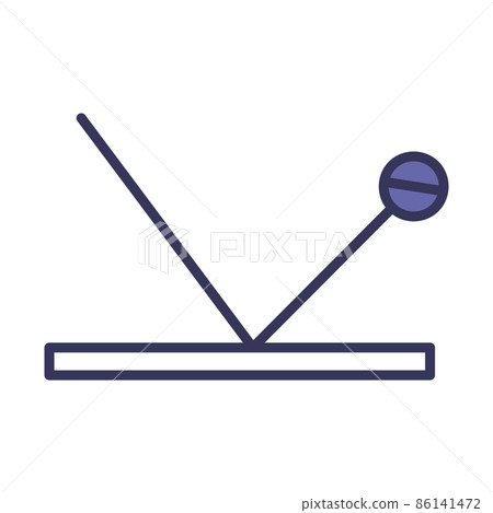 Cricket Ball Trajectory Icon 86141472