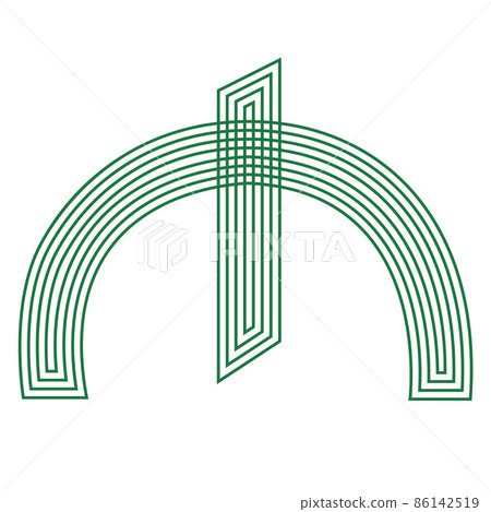 Manat sign azerbaijani, currency symbol icon striped vector illustration 86142519