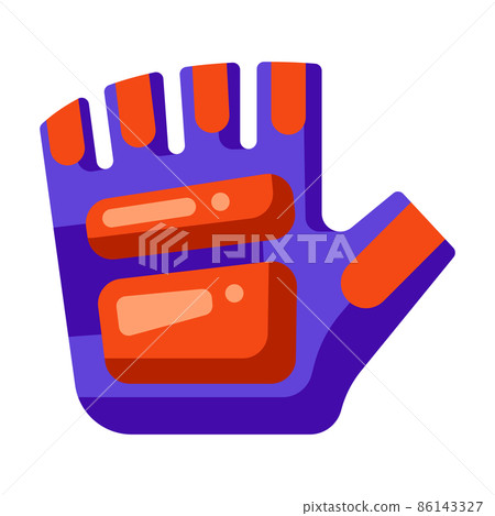 Illustration of glove fitness equipment. Sport and bodybuilding item. 86143327