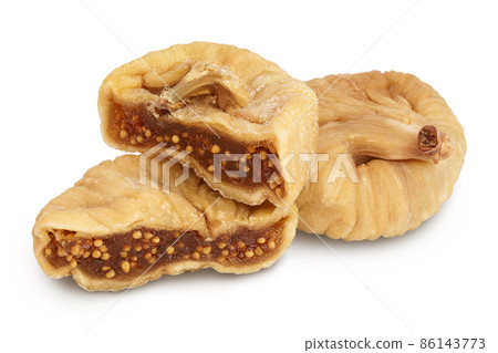 dried fig isolated on white background with clipping path and full depth of field 86143773