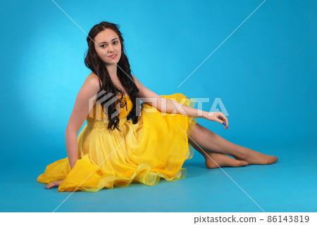 Young girl in ballroom dress Young girl in ballroom dress 86143819