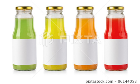 Juice glass bottle isolated 86144058
