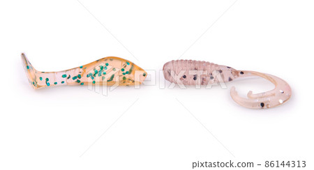 Fishing bait, silicone fish (Clipping path) 86144313