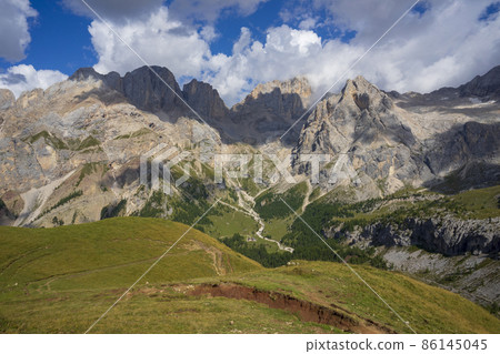 View of the Marmolada massif near Val Contrin. Dolomites. View of the Marmolada massif near Val Contrin. Dolomites. 86145045