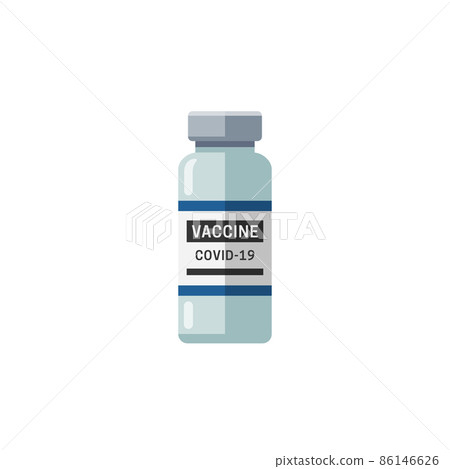 Vaccine for coronavirus covid-19. Vial flat icon 86146626