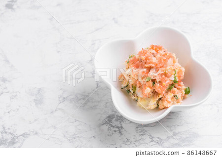 Nagaimo and cod roe salad Nagaimo and cod roe salad 86148667