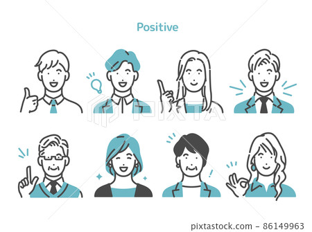 為積極的商務人士設置的上身 86149963