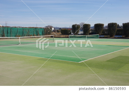 Tennis court in the park Tennis court in the park 86150593